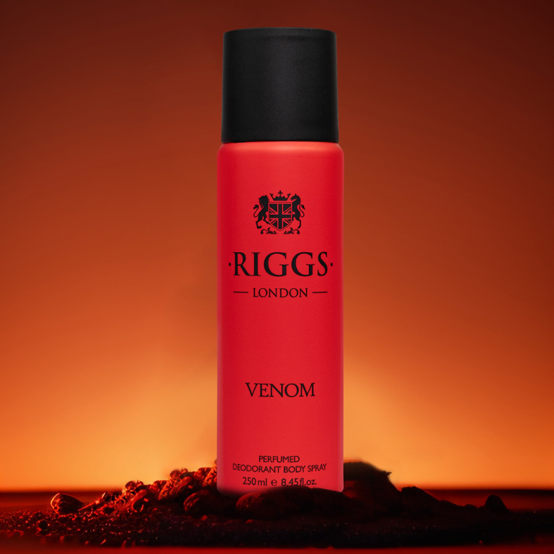 Riggs London Venom Perfumed Deodorant Body Spray 250ml 8.4 Fl.oz. Men Fragrance | Long Lasting Riggs London Venom Perfumed Deodorant Body Spray 250ml 8.4 Fl.oz. Men Fragrance | Long Lasting