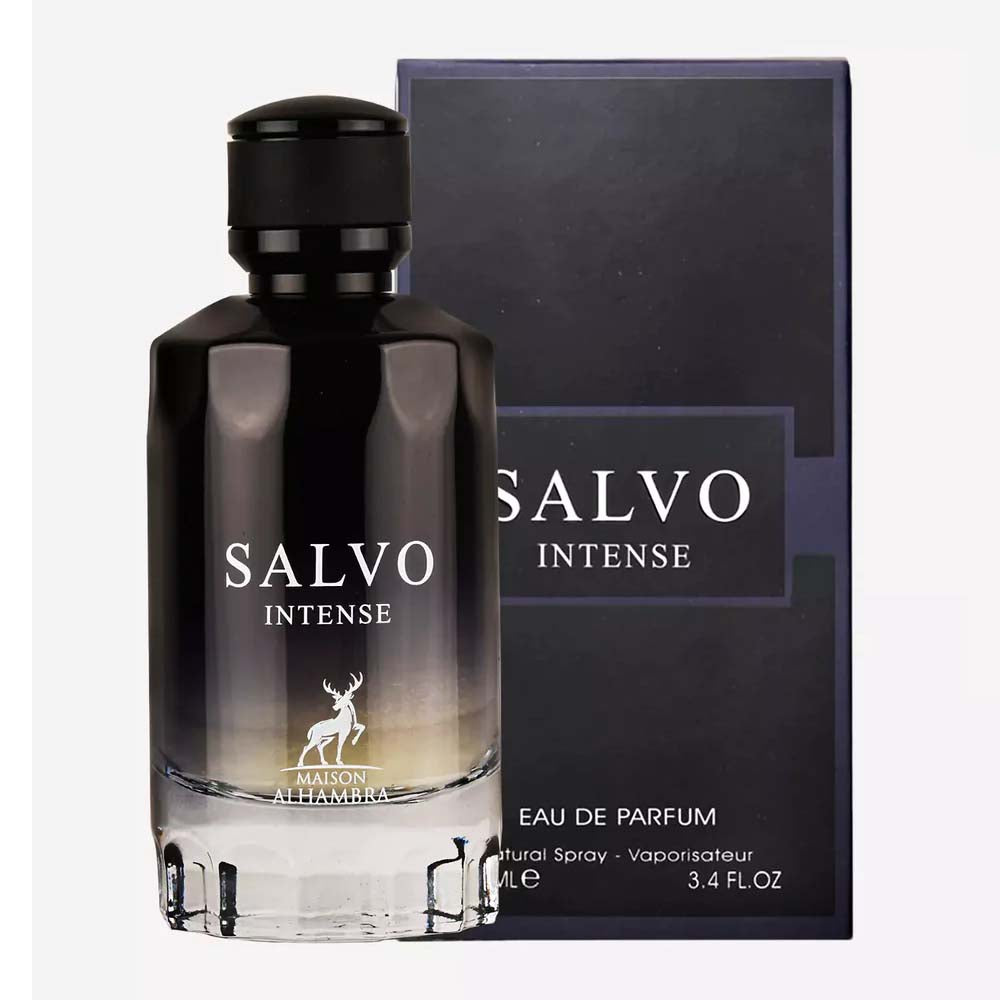 SALVO INTENSE BY MAISON ALHAMBRA EAU DE PARFUM 100ML 3.4 FL.OZ. FOR MEN SALVO INTENSE BY MAISON ALHAMBRA EAU DE PARFUM 100ML 3.4 FL.OZ. FOR MEN