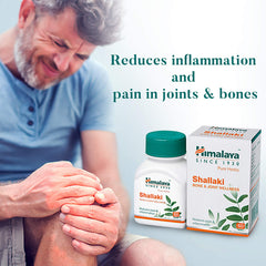 Himalaya Wellness Pure Herbs Shallaki Bone & Joint Wellness Tablet, Reduces Pain & Inflammation | 60 Tablets