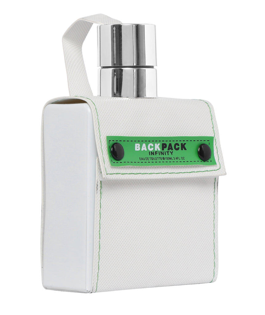 ESTIARA BACKPACK INFINITY WHITE EAU DE TOILETTE FOR MEN 100ML 3.4 FL.OZ. ESTIARA BACKPACK INFINITY WHITE EAU DE TOILETTE FOR MEN 100ML 3.4 FL.OZ.