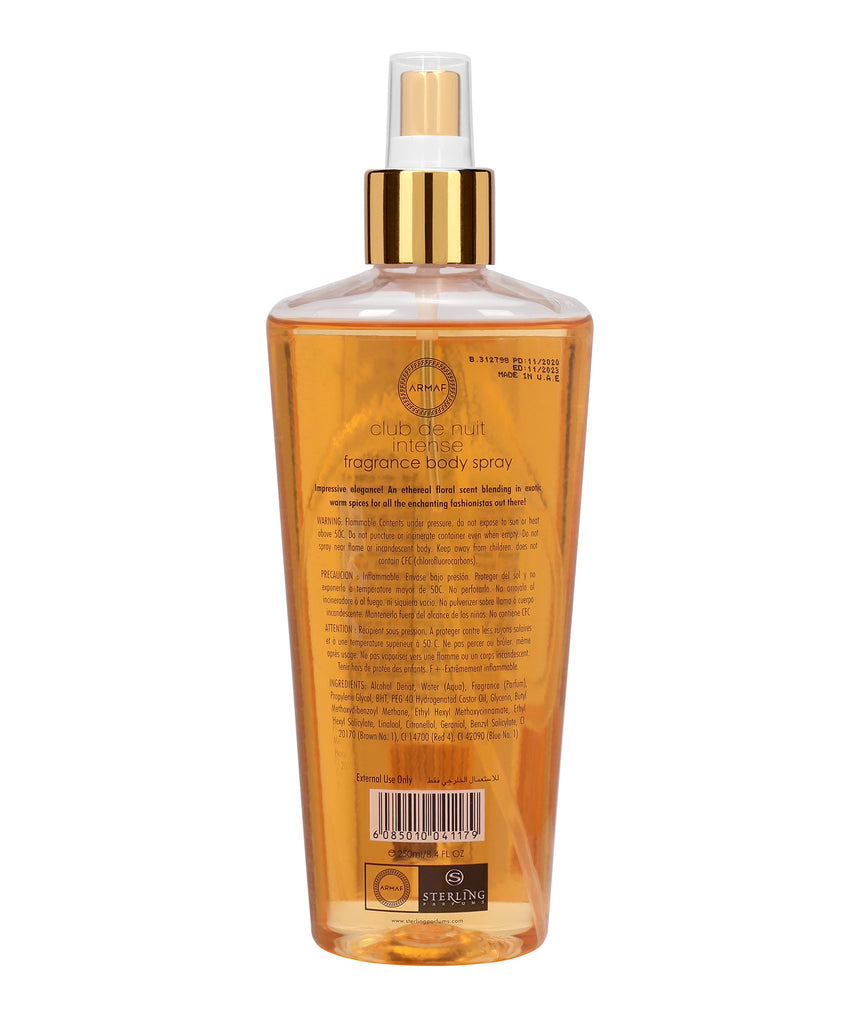 Armaf Club De Nuit Intense Fragrance Body Mist For Women 250ml 8.4 Fl.oz. Long Lasting | Alcohol Free Armaf Club De Nuit Intense Fragrance Body Mist For Women 250ml 8.4 Fl.oz. Long Lasting | Alcohol Free