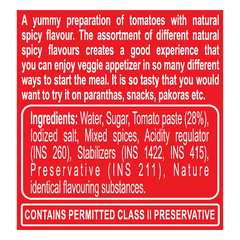 Patanjali Tomato Ketchup W/o Onion Garlic (P) 450gm