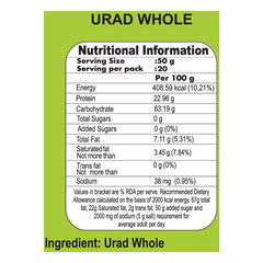 Patanjali Unpolished Urad Whole 1kg