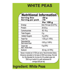 Patanjali Unpolished White Peas 500gm