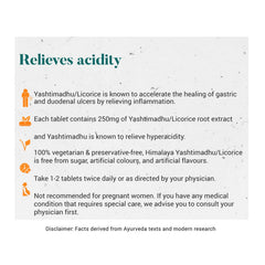 Himalaya Wellness Pure Herbs Yashtimadhu Tablet, Relieves Acidity & Manages Digestive Health | 60 Tablets (Pack Of 5)