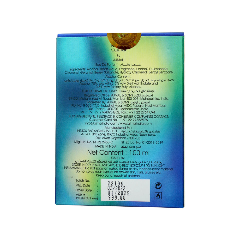 Ajmal Facin8 Eau De Parfum 100ml 3.4 Fl.oz. | Long Lasting Fragrance & Perfect Gift For Husband Ajmal Facin8 Eau De Parfum 100ml 3.4 Fl.oz. | Long Lasting Fragrance & Perfect Gift For Husband