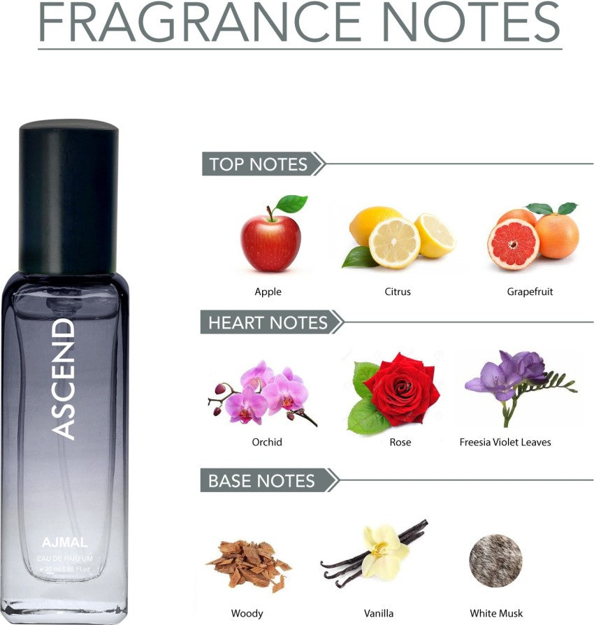 Ajmal Ascend EDP 20ML & Yearn Deodorant 150ML Party Wear Gift For Men and Women Ajmal Ascend EDP 20ML & Yearn Deodorant 150ML Party Wear Gift For Men and Women