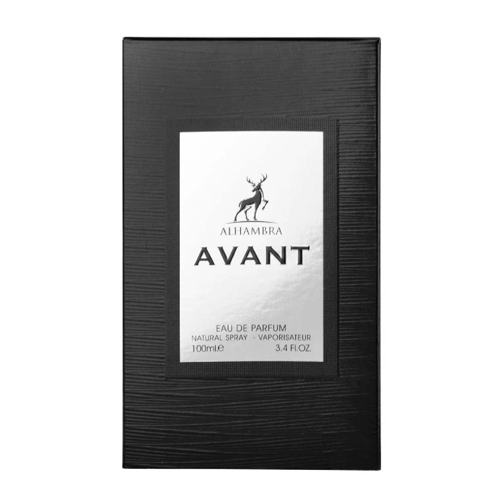 AVANT BY MAISON ALHAMBRA EAU DE PARFUM FOR MEN 100ML 3.4 FL.OZ. AVANT BY MAISON ALHAMBRA EAU DE PARFUM FOR MEN 100ML 3.4 FL.OZ.