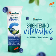 Himalaya Brightening Vitamin C Blueberry Face Wash, Helps Boost The Skin's Natural Radiance | 50ml