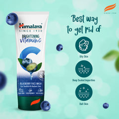 Himalaya Brightening Vitamin C Blueberry Face Wash, Helps Boost The Skin's Natural Radiance | 50ml