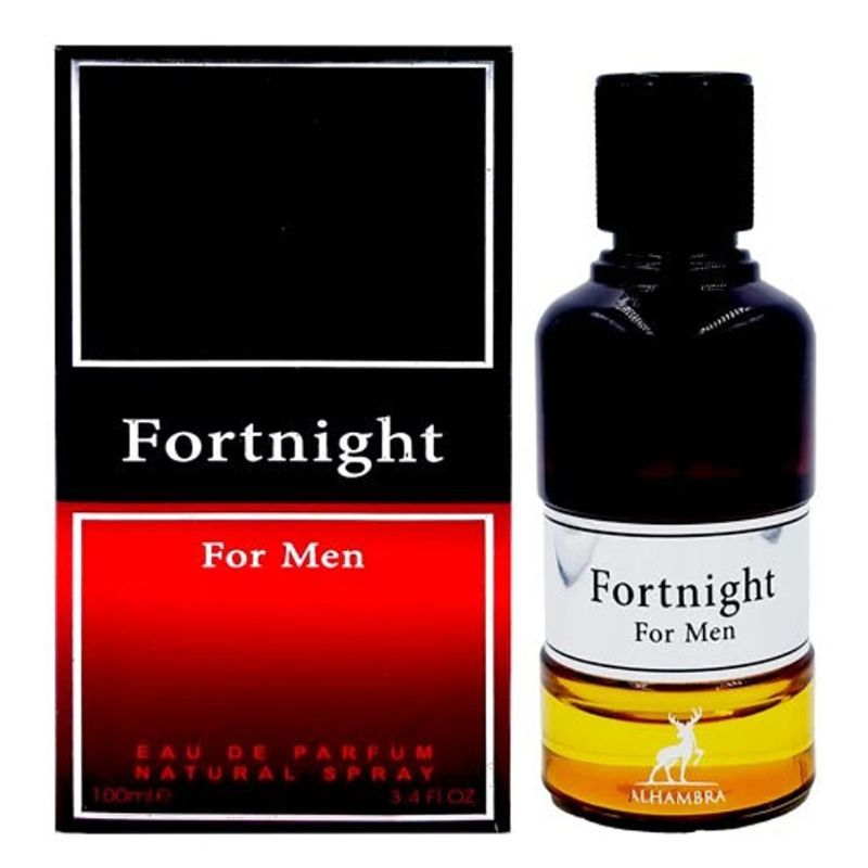FORTNIGHT FOR MEN BY MAISON ALHAMBRA EAU DE PARFUM 100ML 3.4 FL.OZ. FORTNIGHT FOR MEN BY MAISON ALHAMBRA EAU DE PARFUM 100ML 3.4 FL.OZ.