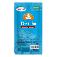 Patanjalim Aastha Agarbatti Divisha New, With Exquisite, Soothing & Long Lasting Aroma | 120gm