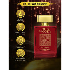La French Oud Woody Eau De Parfum 100ml 3.4 Fl.oz. | Long Lasting | Unisex Fragrance