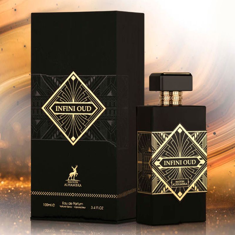 INFINI OUD BY MAISON ALHAMBRA EAU DE PARFUM FOR MEN & WOMEN 100ML 3.4 FL.OZ. INFINI OUD BY MAISON ALHAMBRA EAU DE PARFUM FOR MEN & WOMEN 100ML 3.4 FL.OZ.