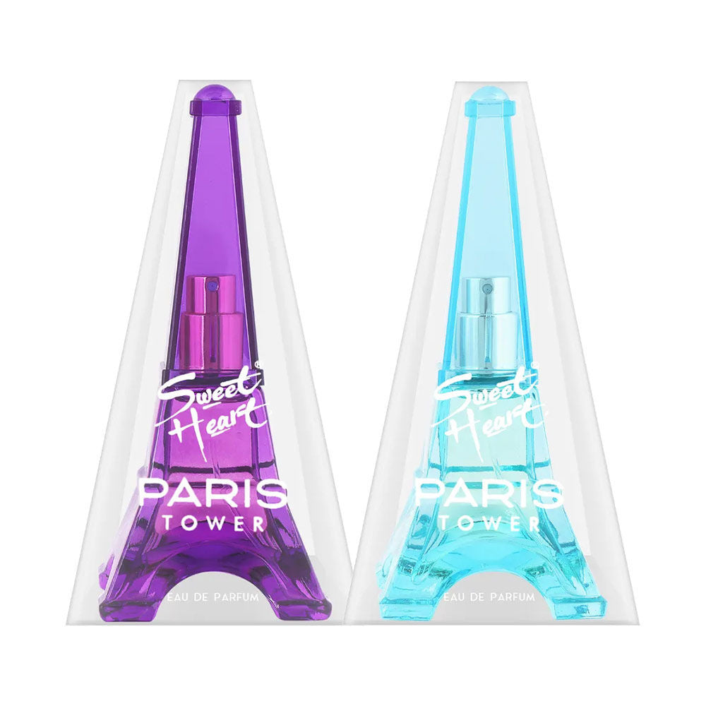 Sweet Heart Purple And Light Blue Paris Tower Eau De Parfum 2pcs 80ml 2.7 Fl.oz. Sweet Heart Purple And Light Blue Paris Tower Eau De Parfum 2pcs 80ml 2.7 Fl.oz.