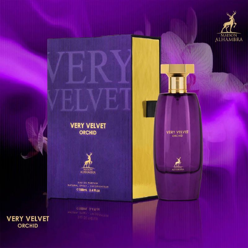 VERY VELVET ORCHID BY MAISON ALHAMBRA EAU DE PARFUM 100ML 3.4 FL.OZ. FOR WOMEN VERY VELVET ORCHID BY MAISON ALHAMBRA EAU DE PARFUM 100ML 3.4 FL.OZ. FOR WOMEN