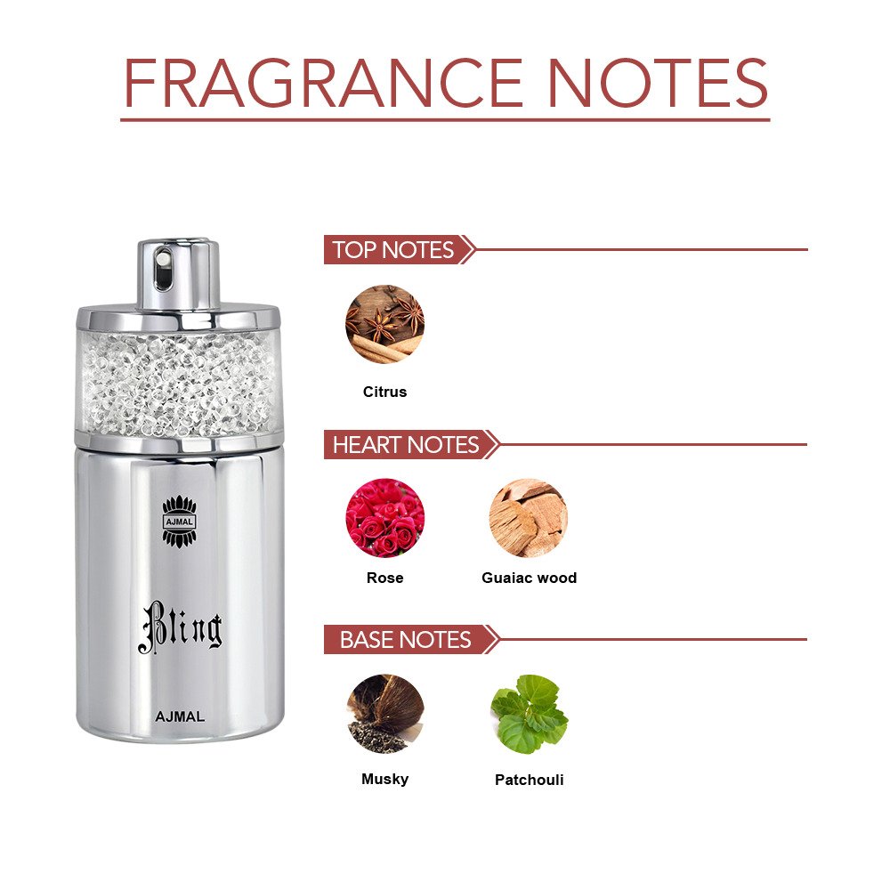 Ajmal Bling Eau De Parfum 75ml 2.5 Fl.oz. Perfume Gift For Women | Made In Dubai Ajmal Bling Eau De Parfum 75ml 2.5 Fl.oz. Perfume Gift For Women | Made In Dubai
