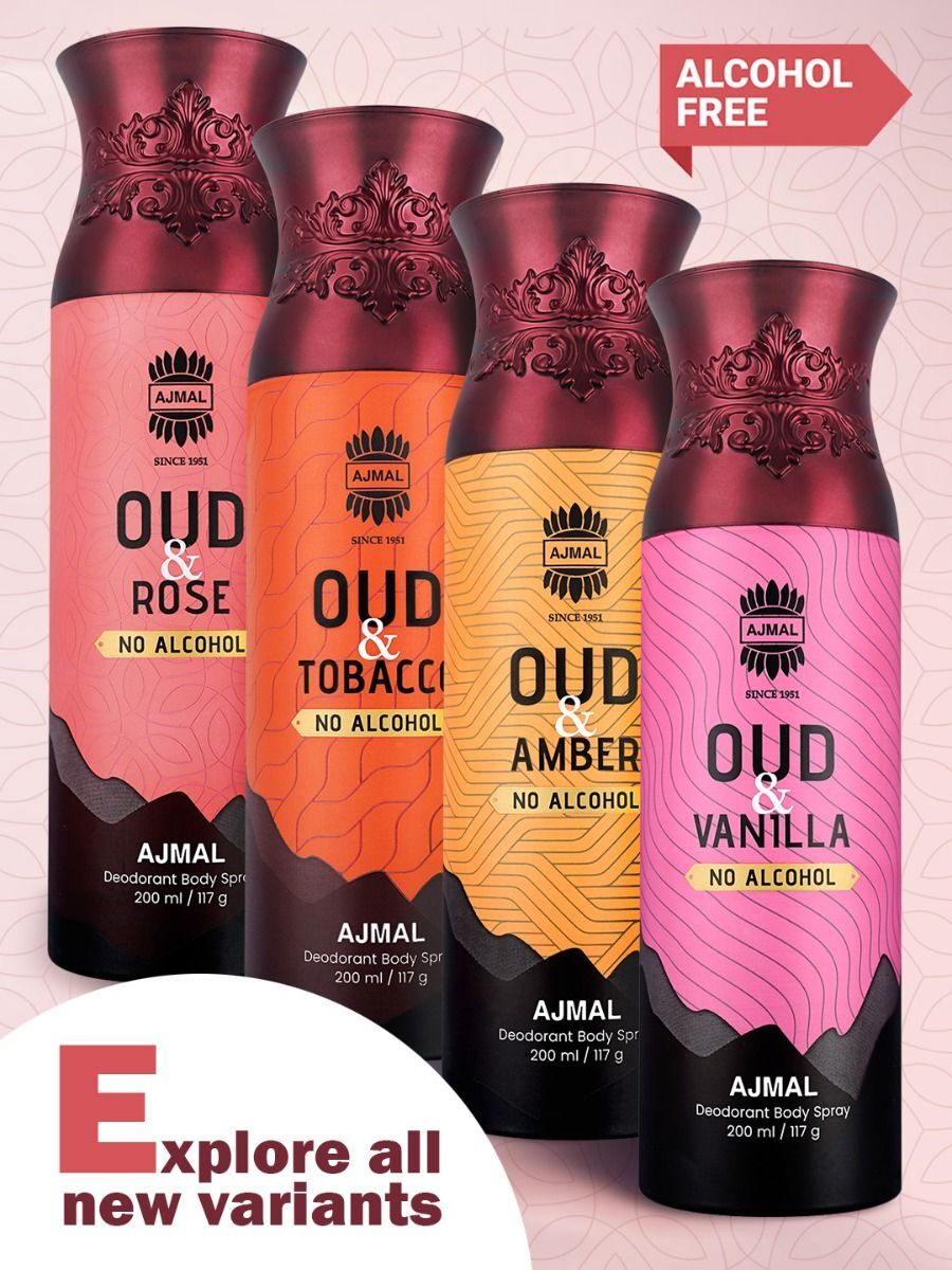 Ajmal Oud & Rose Deodorant Body Spray 200ml 6.7 Fl.oz. Perfume For Men & Women | Non-Alcoholic Ajmal Oud & Rose Deodorant Body Spray 200ml 6.7 Fl.oz. Perfume For Men & Women | Non-Alcoholic