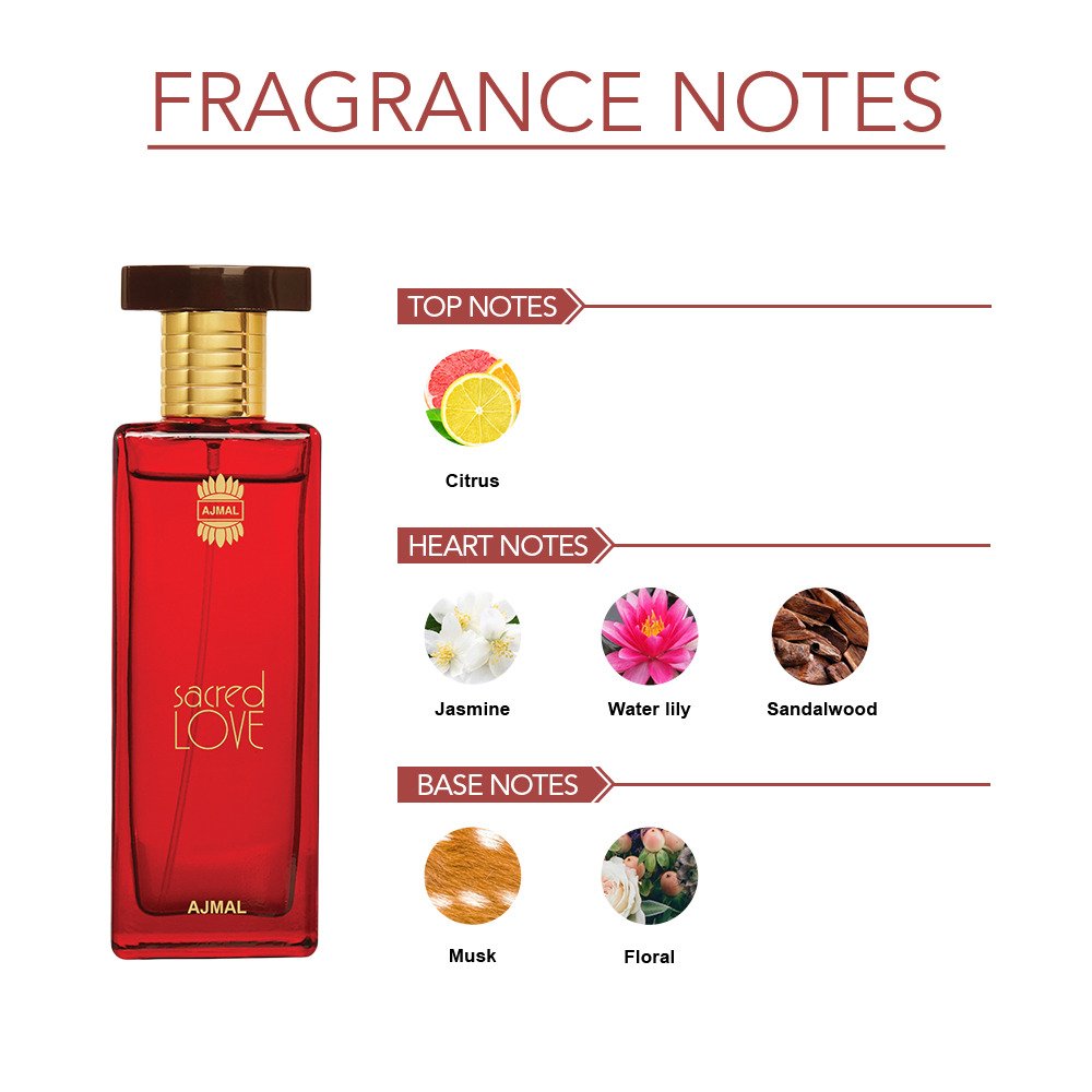 Ajmal Sacred Love Eau De Parfum 50ml 1.7 Fl.oz. Perfume Gift For Women | Long Lasting Spray Ajmal Sacred Love Eau De Parfum 50ml 1.7 Fl.oz. Perfume Gift For Women | Long Lasting Spray