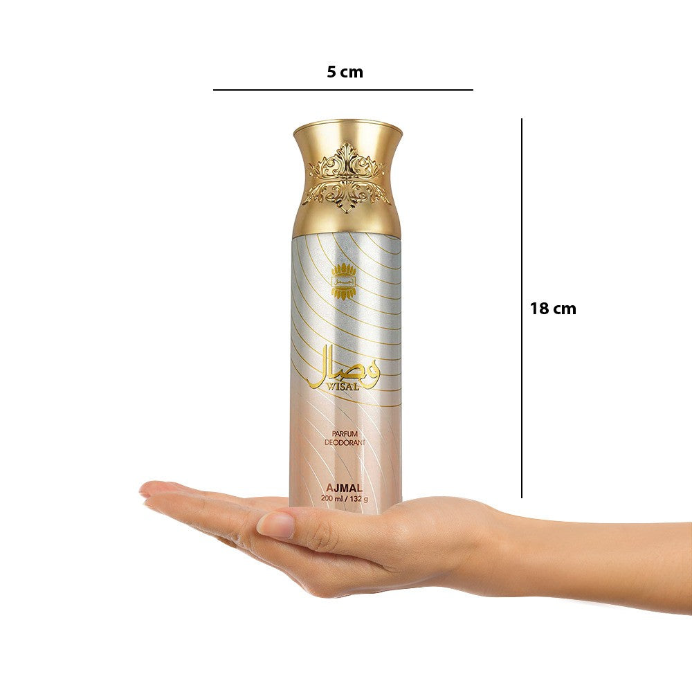 Ajmal Wisal Parfum Deodorant 200ml 6.7 Fl.oz. Gift For Women | Long Lasting Ajmal Wisal Parfum Deodorant 200ml 6.7 Fl.oz. Gift For Women | Long Lasting