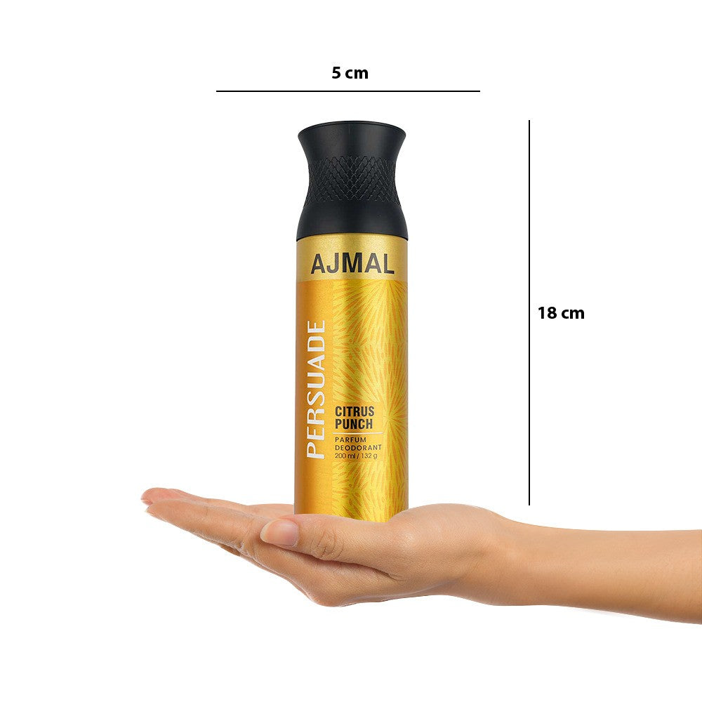 Ajmal Persuade Citrus Punch Parfum Deodorant 200ml 6.7 Fl.oz. Casual Wear Gift For Men & Women Ajmal Persuade Citrus Punch Parfum Deodorant 200ml 6.7 Fl.oz. Casual Wear Gift For Men & Women