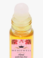 Menjewell Floral Gulabo Rose Attar Perfume 9ml 0.3 Fl.oz. Unisex Fragrance | Long Lasting | Alcohol Free