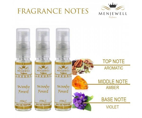 Menjewell Woody Forest Eau De Parfum 3x 0.3 Fl.oz. Luxury Perfume Gift Set For Him | Alcohol Free Menjewell Woody Forest Eau De Parfum 3x 0.3 Fl.oz. Luxury Perfume Gift Set For Him | Alcohol Free