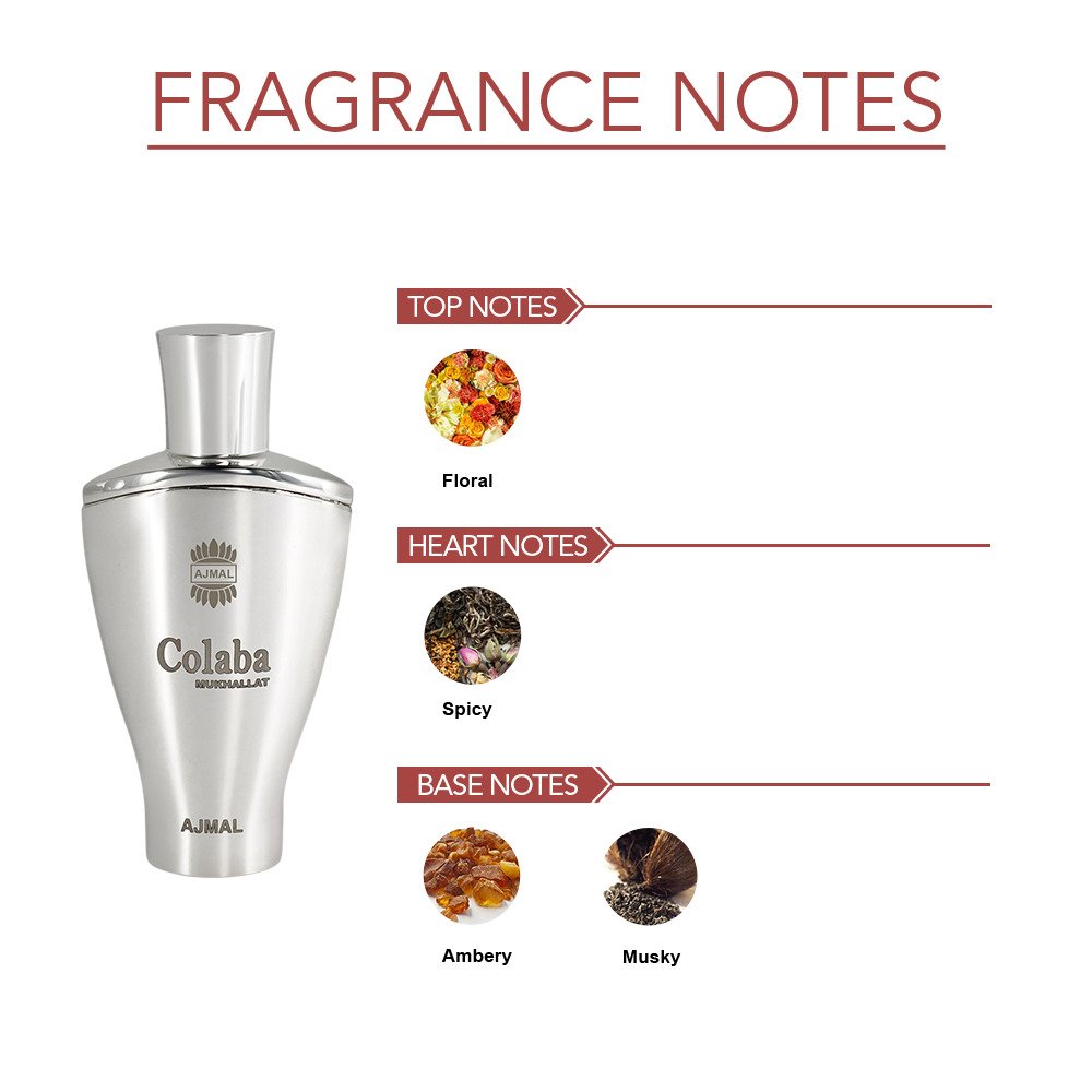 Ajmal Colaba Mukhallat Concentrated Perfume 14ml 0.47 Fl.oz. For Unisex | Free From Alcohol Ajmal Colaba Mukhallat Concentrated Perfume 14ml 0.47 Fl.oz. For Unisex | Free From Alcohol