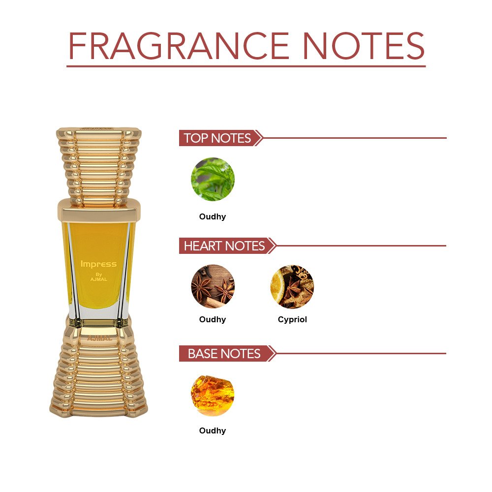 Ajmal Impress Concentrated Perfume 10ml 0.3 Fl.oz. Men Fragrance | Free From Alcohol Ajmal Impress Concentrated Perfume 10ml 0.3 Fl.oz. Men Fragrance | Free From Alcohol