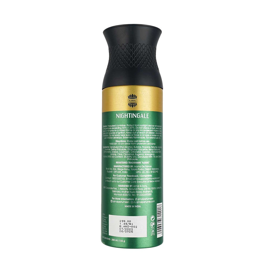 Ajmal Nightingale Soothing Marine Parfum Deodorant 200ml 6.7 Fl.oz. Casual Wear Gift For Men & Women Ajmal Nightingale Soothing Marine Parfum Deodorant 200ml 6.7 Fl.oz. Casual Wear Gift For Men & Women