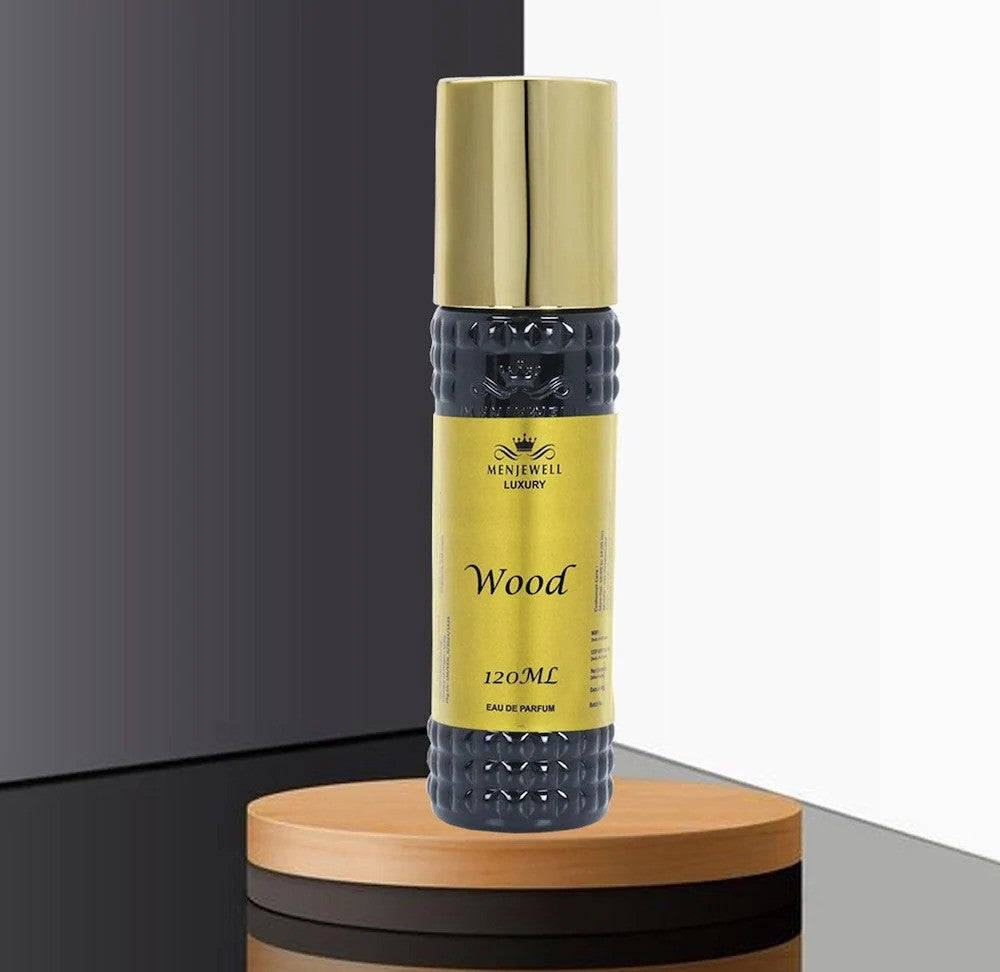 Menjewell Wood Eau De Parfum 120ml 4.0 Fl.oz. Men Fragrance | Long Lasting | Alcohol Free Menjewell Wood Eau De Parfum 120ml 4.0 Fl.oz. Men Fragrance | Long Lasting | Alcohol Free