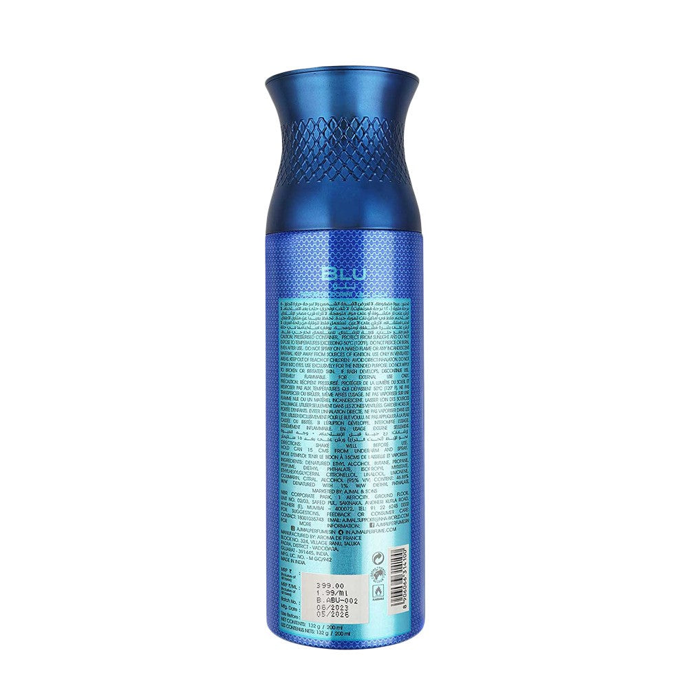 Ajmal Blu Pour Homme Parfum Deodorant 200ml 6.7 Fl.oz. Gift For Men | Long Lasting Ajmal Blu Pour Homme Parfum Deodorant 200ml 6.7 Fl.oz. Gift For Men | Long Lasting