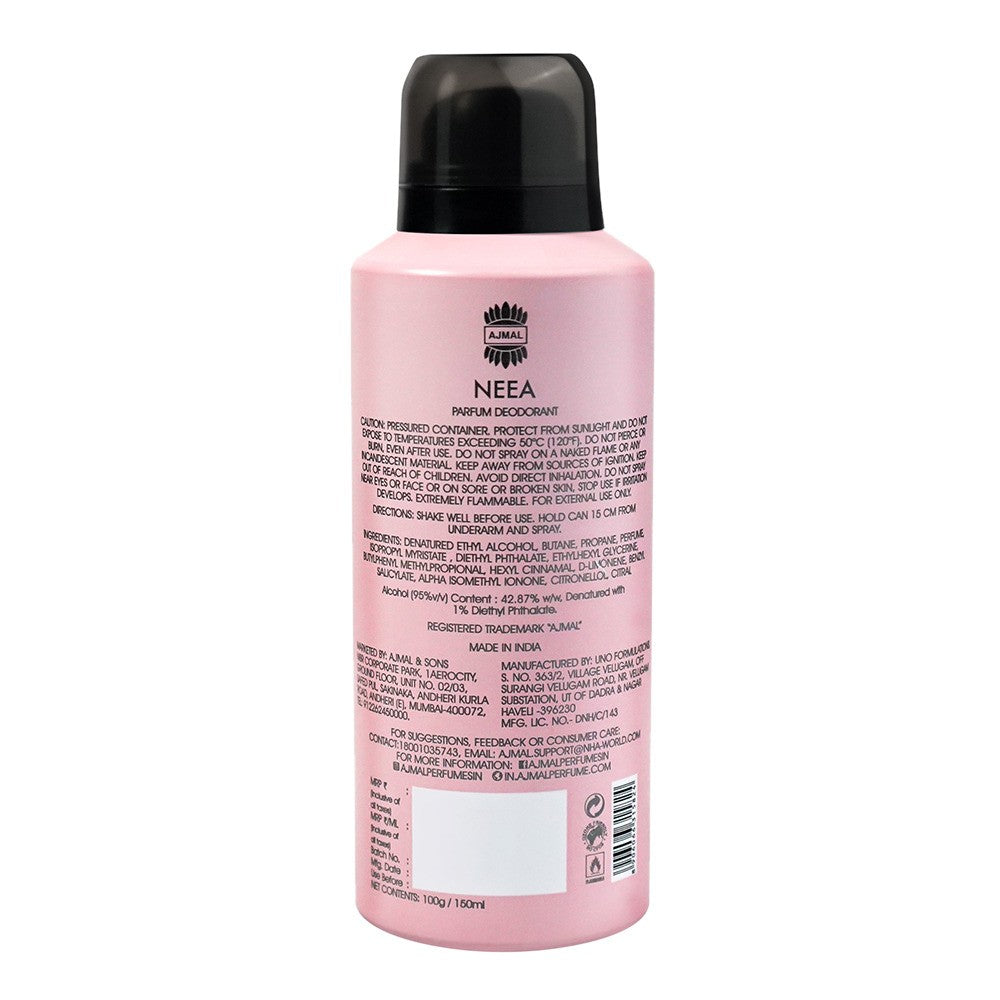 Ajmal Neea Parfum Deodorant 150ml 5.0 Fl.oz. Party Wear Gift For Women | Long Lasting Ajmal Neea Parfum Deodorant 150ml 5.0 Fl.oz. Party Wear Gift For Women | Long Lasting