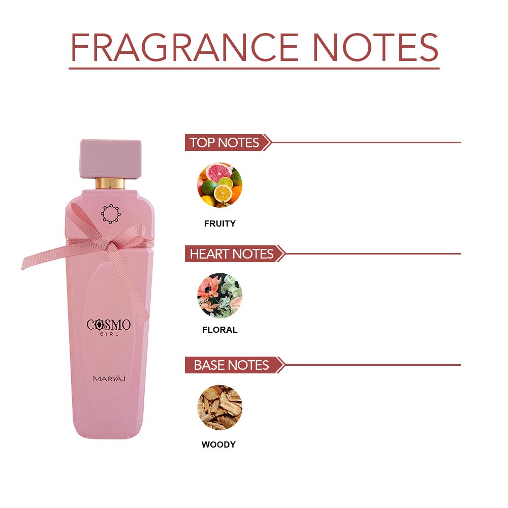 Ajmal Maryaj Cosmo Girl For Her Eau De Parfum 100ml 3.4 Fl.oz. Gift For Women | Long Lasting Spray Ajmal Maryaj Cosmo Girl For Her Eau De Parfum 100ml 3.4 Fl.oz. Gift For Women | Long Lasting Spray
