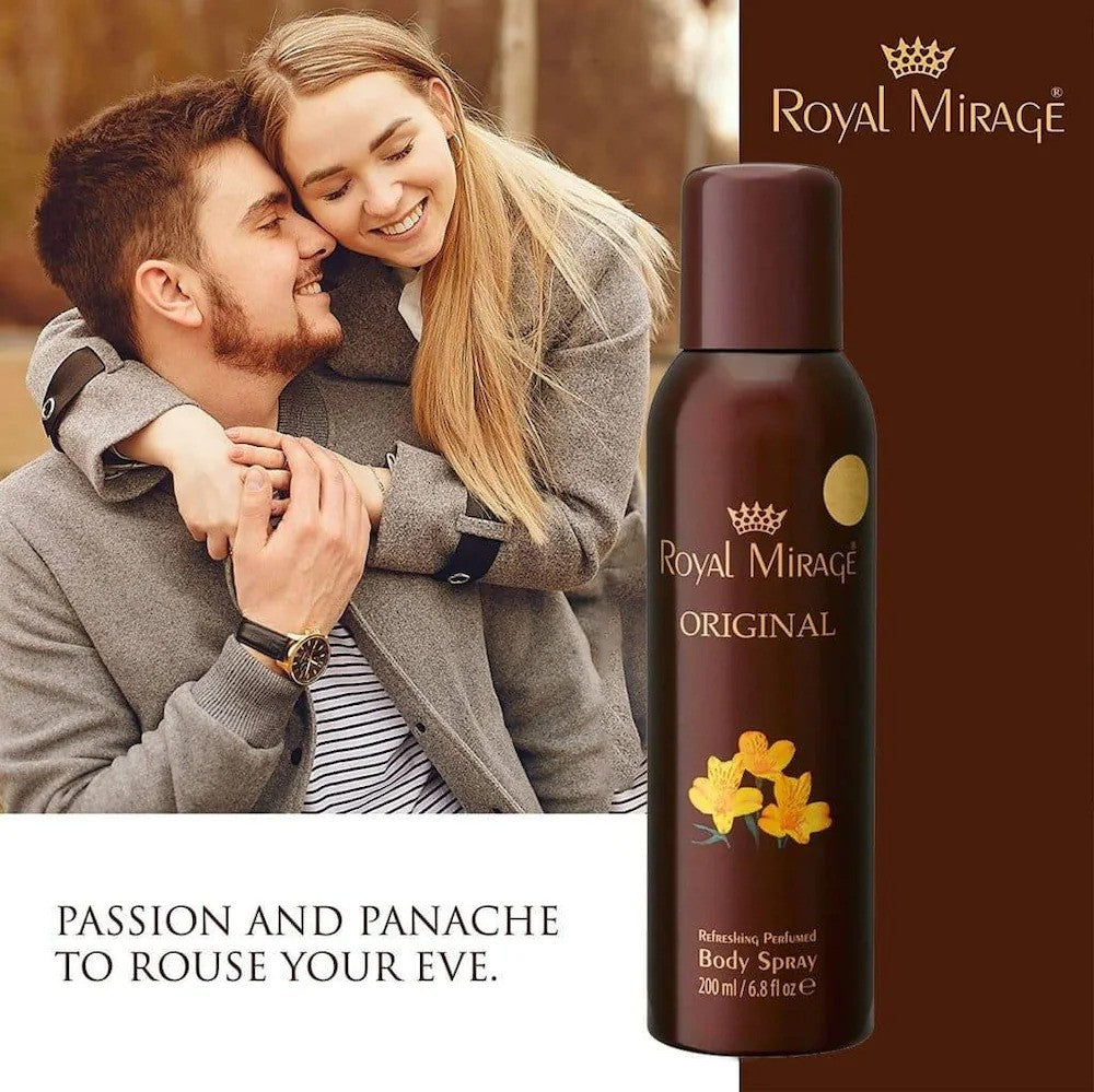 Royal Mirage Original Refreshing Perfumed Body Spray 200ml 6.8 Fl.oz. Unisex Fragrance Royal Mirage Original Refreshing Perfumed Body Spray 200ml 6.8 Fl.oz. Unisex Fragrance