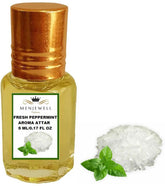 Menjewell Fresh Peppermint Aroma Attar 5ml 0.17 Fl.oz. For Men & Women | Alcohol Free | Long Lasting