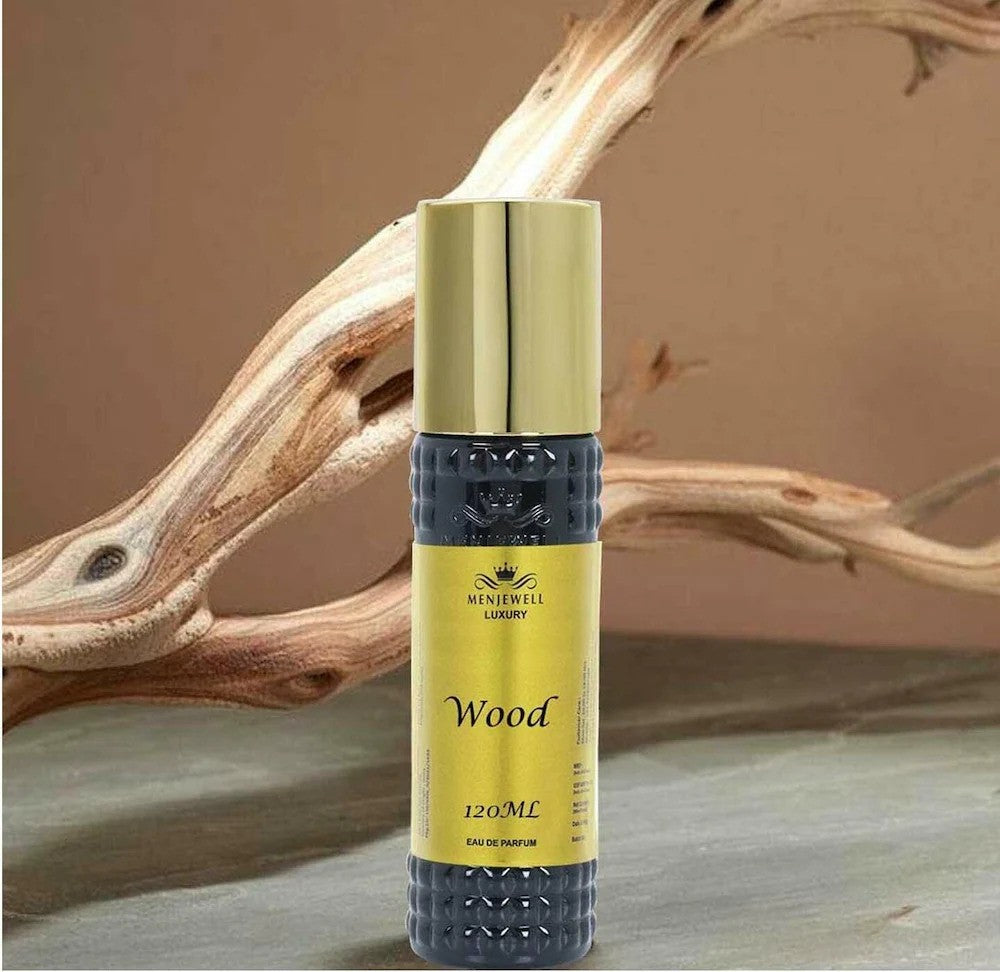 Menjewell Wood Eau De Parfum 120ml 4.0 Fl.oz. Men Fragrance | Long Lasting | Alcohol Free Menjewell Wood Eau De Parfum 120ml 4.0 Fl.oz. Men Fragrance | Long Lasting | Alcohol Free