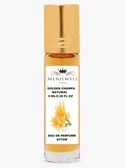 Menjewell Golden Champa Eau De Perfume Attar 9ml 0.3 Fl.oz. Unisex Fragrance | Long Lasting | Alcohol Free