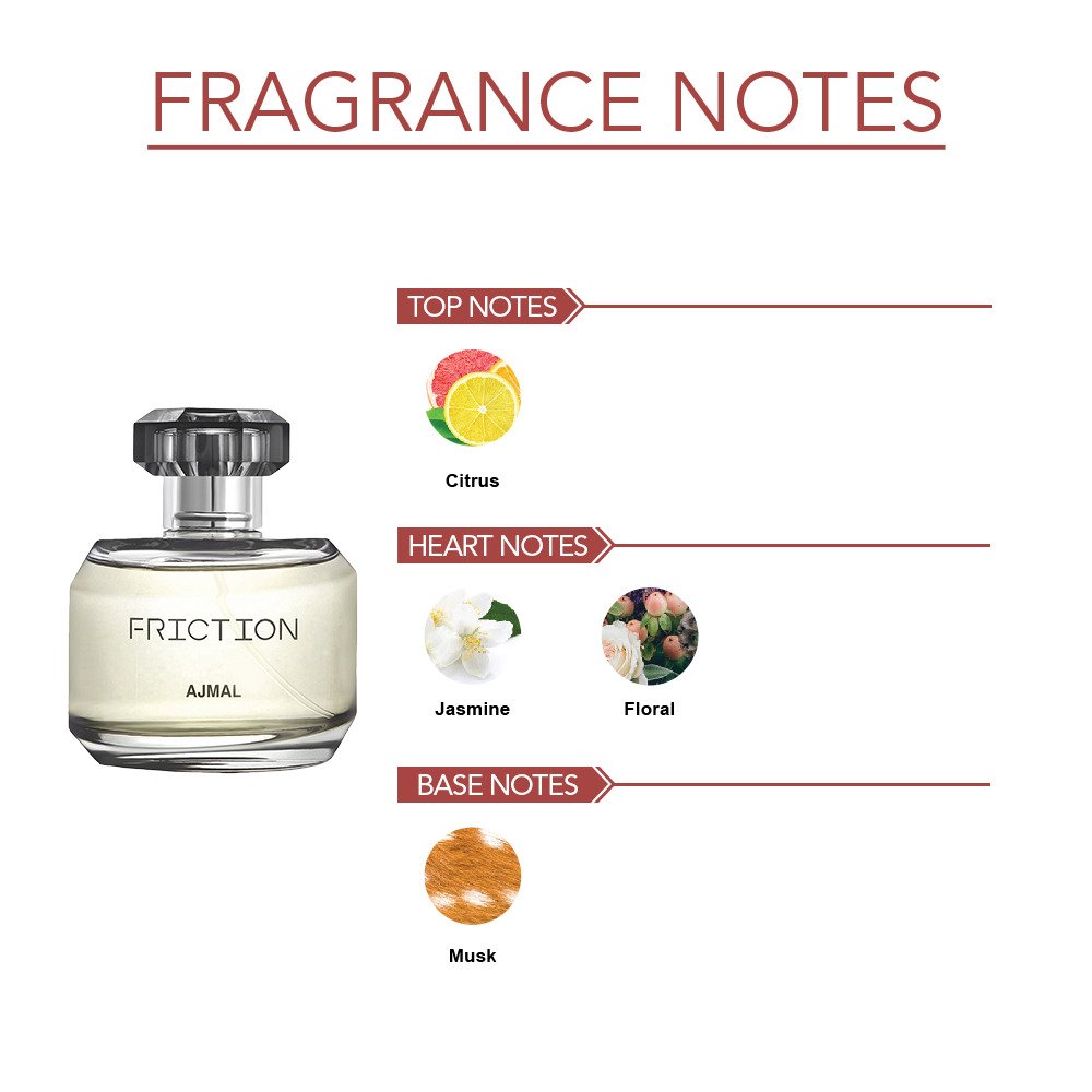 Ajmal Friction Eau De Parfum 100ml 3.4 Fl.oz. Perfume Gift For Men | Long Lasting Ajmal Friction Eau De Parfum 100ml 3.4 Fl.oz. Perfume Gift For Men | Long Lasting