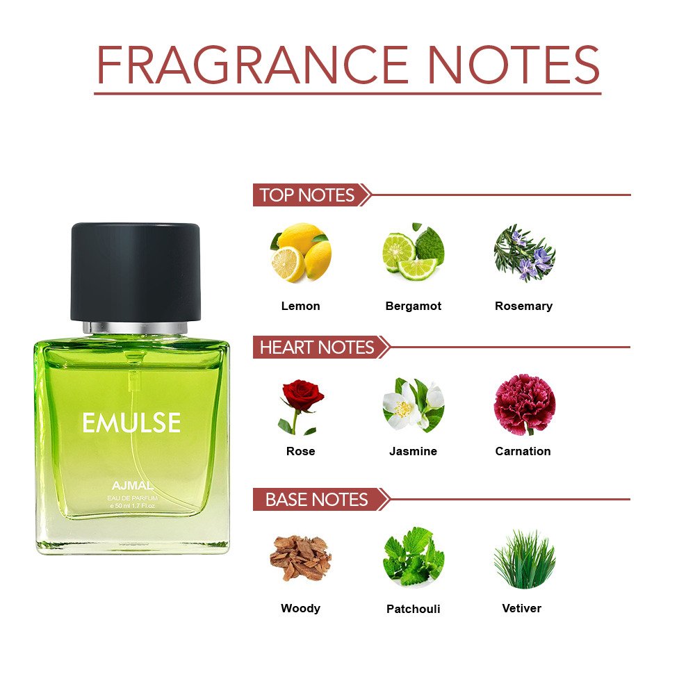 Ajmal Emulse Eau De Parfum 50ml 1.7 Fl.oz. Party Wear Gift For Men & Women | Long Lasting Ajmal Emulse Eau De Parfum 50ml 1.7 Fl.oz. Party Wear Gift For Men & Women | Long Lasting