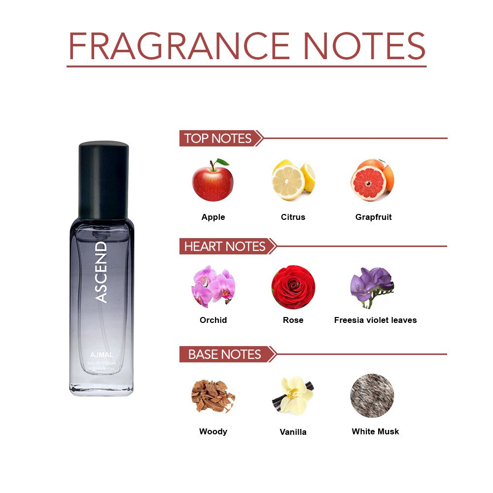 Ajmal Ascend Eau De Parfum 20ml 0.6 Fl.oz. Office Wear Gift For Men & Women Ajmal Ascend Eau De Parfum 20ml 0.6 Fl.oz. Office Wear Gift For Men & Women