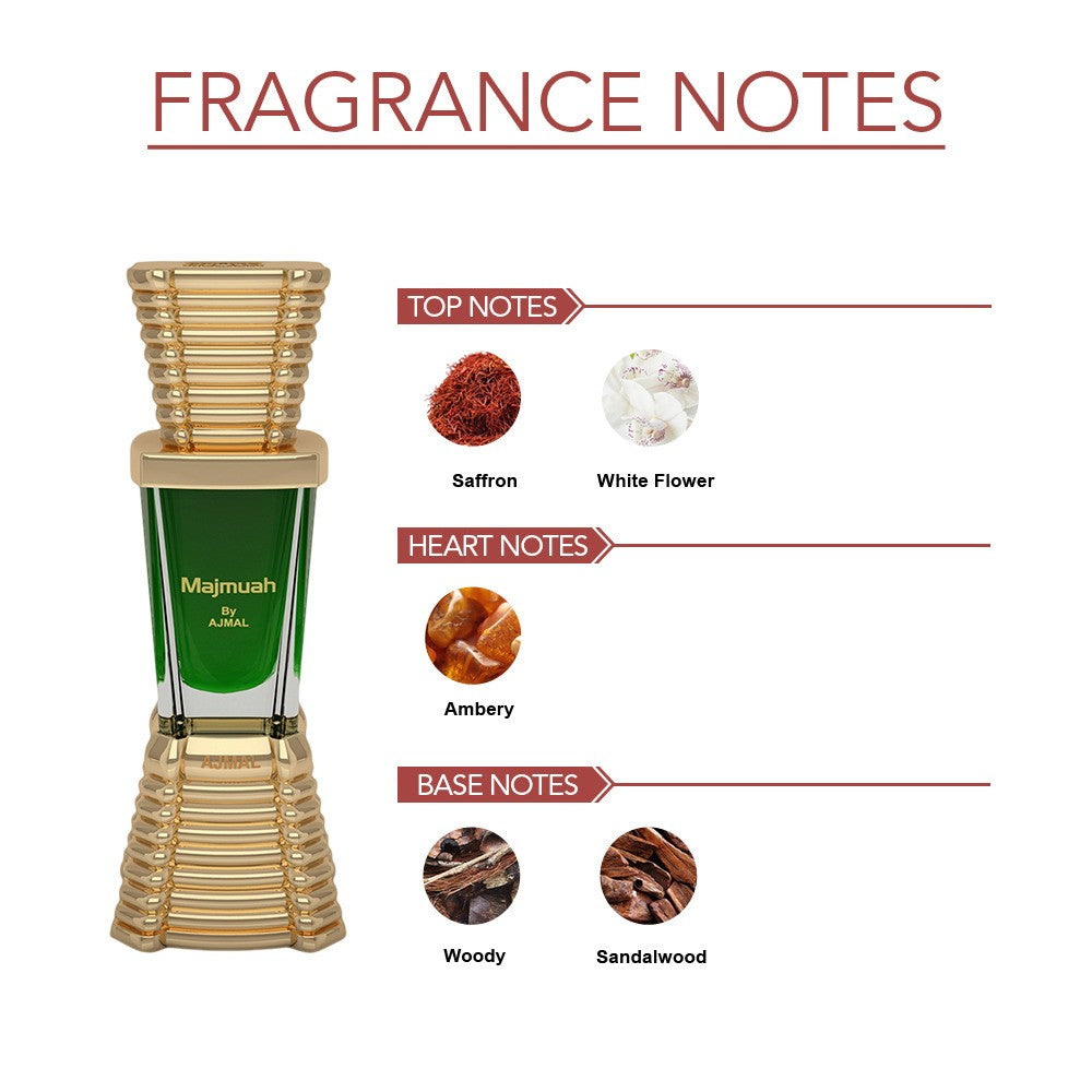 Ajmal Majmuah Concentrated Perfume 10ml 0.3 Fl.oz. For Unisex | Alcohol Free Ajmal Majmuah Concentrated Perfume 10ml 0.3 Fl.oz. For Unisex | Alcohol Free