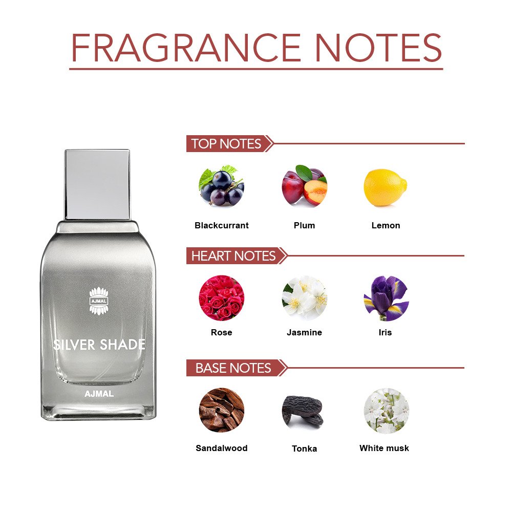 Ajmal Silver Shade Eau De Parfum 100ml 3.4 Fl.oz. Perfect Gift For Husband | Party Wear Ajmal Silver Shade Eau De Parfum 100ml 3.4 Fl.oz. Perfect Gift For Husband | Party Wear