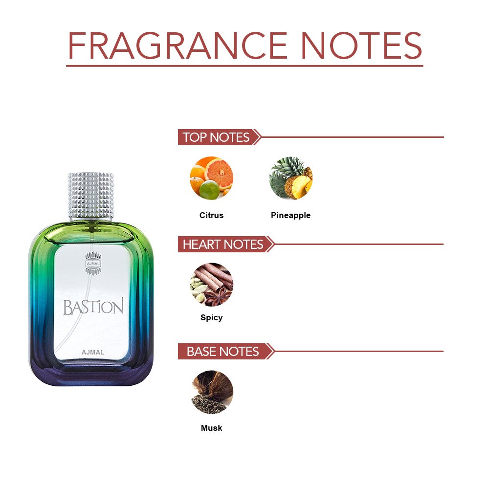 Ajmal Bastion Eau De Parfum 100ml 3.4 Fl.oz. Perfume Gift For Men | Long Lasting Spray Ajmal Bastion Eau De Parfum 100ml 3.4 Fl.oz. Perfume Gift For Men | Long Lasting Spray