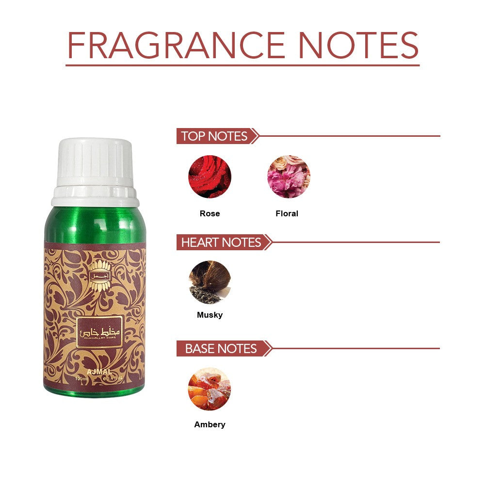 Ajmal Mukhallat Khas Concentrated Perfume 100ml 3.4 Fl.oz. For Unisex | Free From Alcohol Ajmal Mukhallat Khas Concentrated Perfume 100ml 3.4 Fl.oz. For Unisex | Free From Alcohol