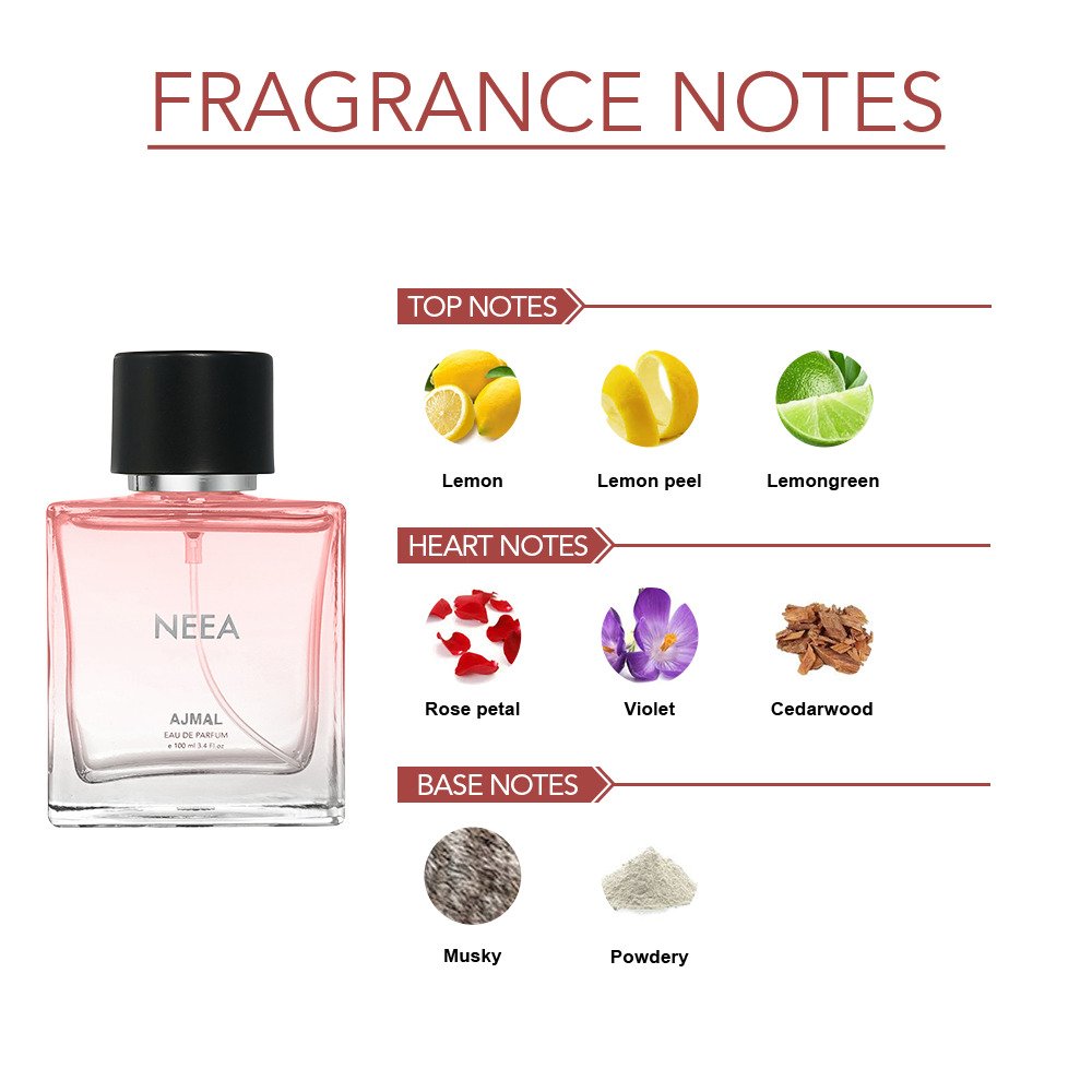 Ajmal Neea Eau De Parfum 100ml 3.4 Fl.oz. Party Wear Gift For Wife | Long Lasting Ajmal Neea Eau De Parfum 100ml 3.4 Fl.oz. Party Wear Gift For Wife | Long Lasting