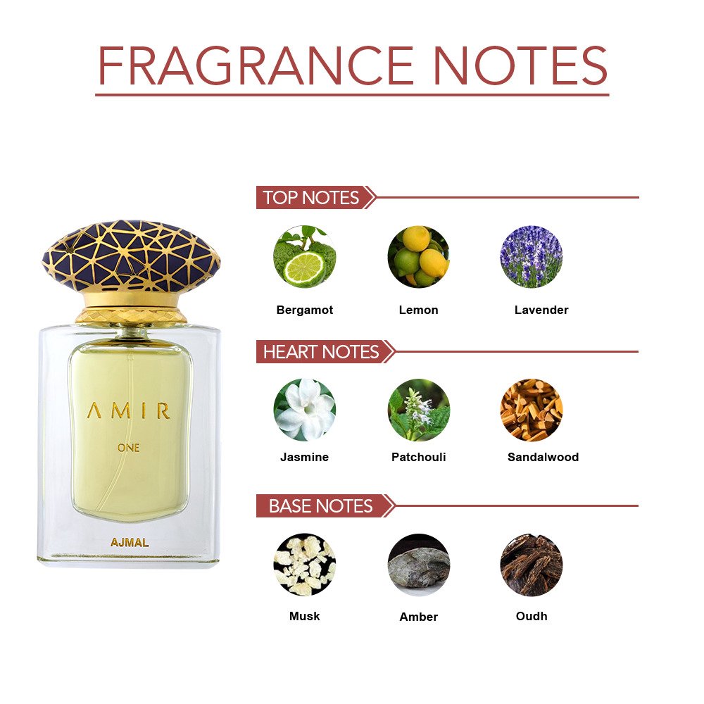 Ajmal Amir One Eau De Parfum 50ml 1.7 Fl.oz. Perfume Gift For Men & Women | Long Lasting Ajmal Amir One Eau De Parfum 50ml 1.7 Fl.oz. Perfume Gift For Men & Women | Long Lasting