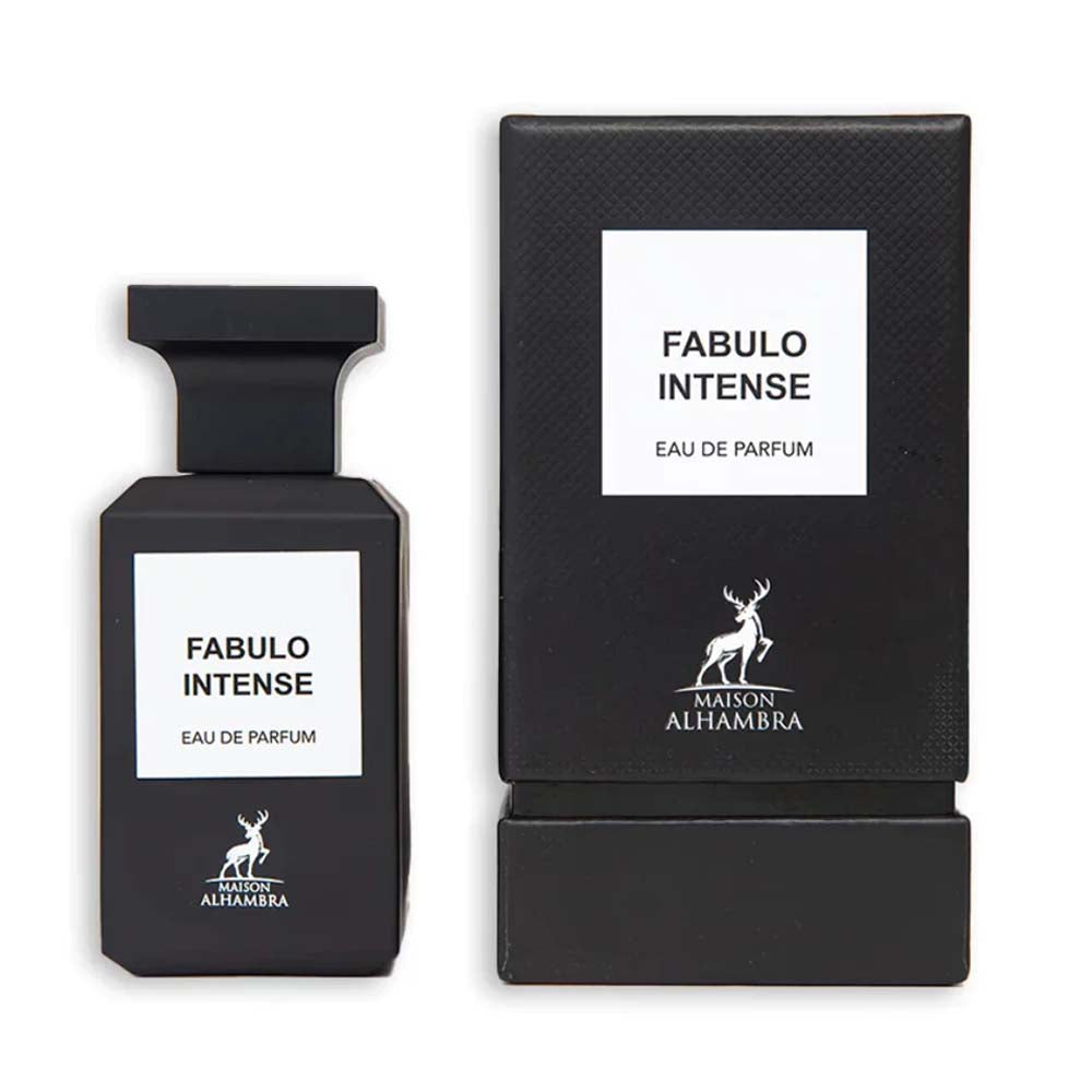 FABULO INTENSE BY MAISON ALHAMBRA EAU DE PARFUM FOR UNISEX 80ML 2.7 FL.OZ. FABULO INTENSE BY MAISON ALHAMBRA EAU DE PARFUM FOR UNISEX 80ML 2.7 FL.OZ.