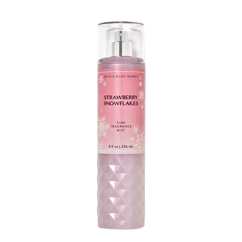 BATH & BODY WORKS STRAWBERRY SNOWFLAKES FINE FRAGRANCE MIST 236ML 7.9 FL.OZ. BATH & BODY WORKS STRAWBERRY SNOWFLAKES FINE FRAGRANCE MIST 236ML 7.9 FL.OZ.