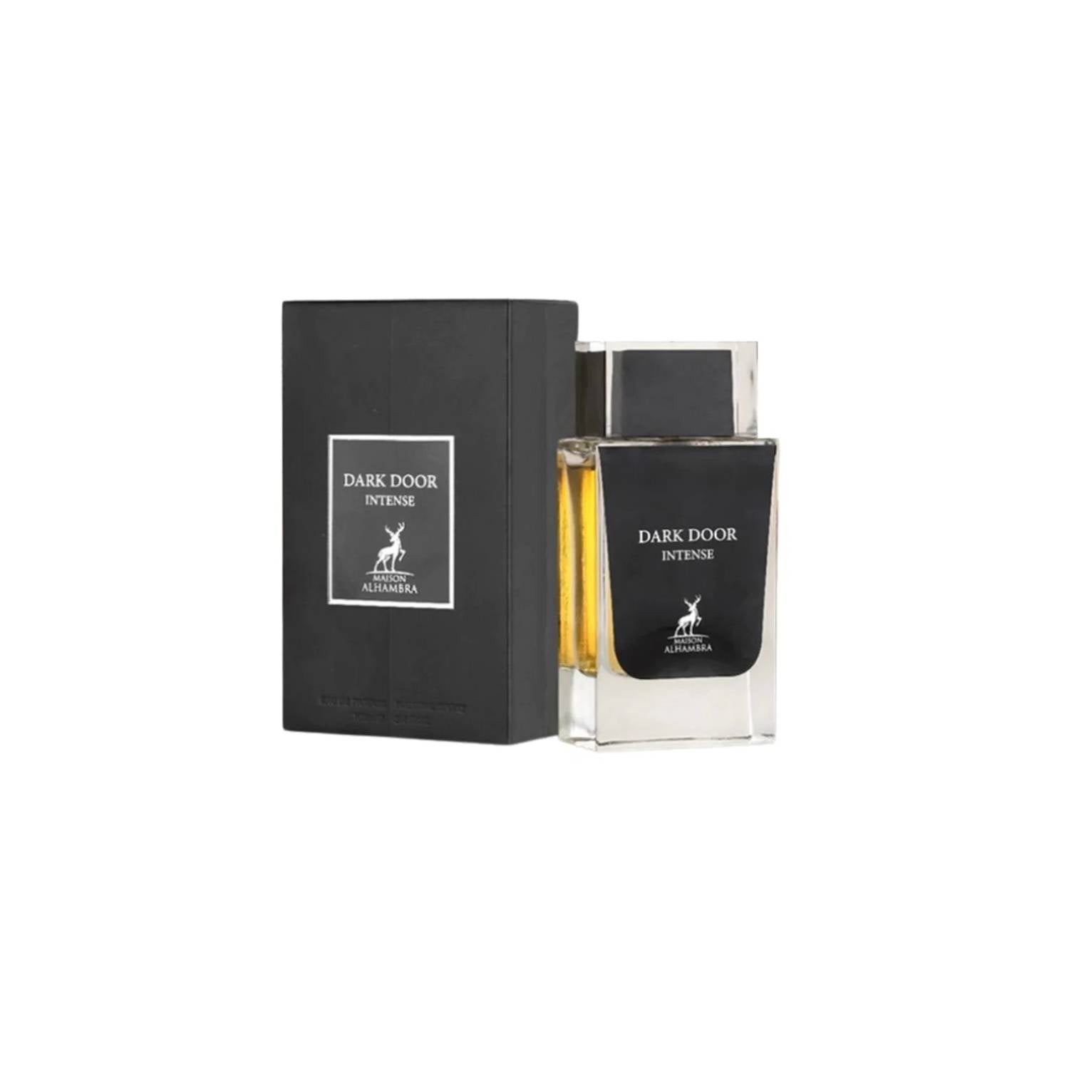 DARK DOOR INTENSE BY MAISON ALHAMBRA EDP FOR MEN & WOMEN 100ML 3.4 FL.OZ. DARK DOOR INTENSE BY MAISON ALHAMBRA EDP FOR MEN & WOMEN 100ML 3.4 FL.OZ.